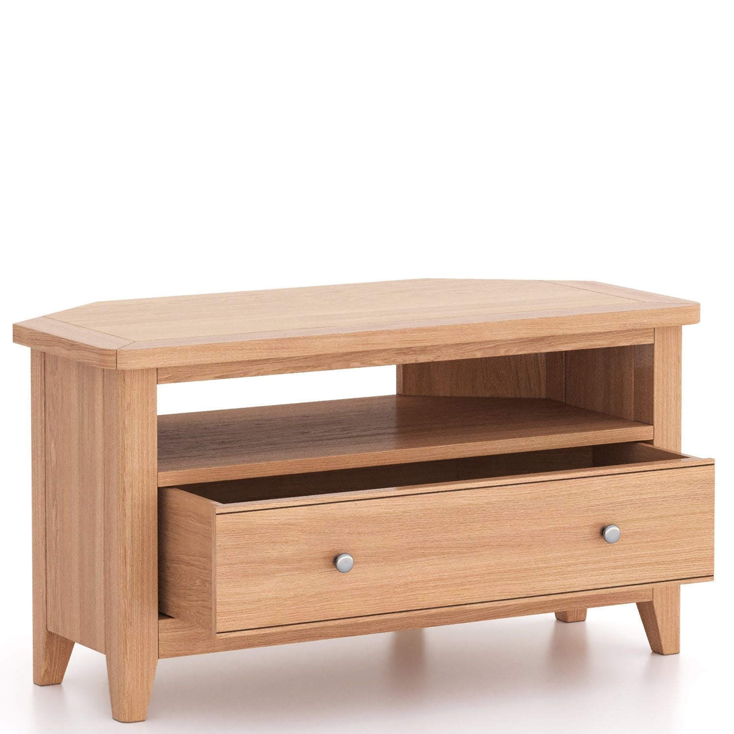 Arlyn Natual Oak Corner TV Cabinet - Home Furniture Interiors