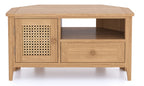 Halmstad Natural Oak Corner TV Unit