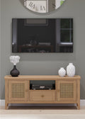 Halmstad Natural Oak Wide TV Unit - Home Furniture Interiors