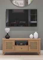 Halmstad Natural Oak Wide TV Unit - Home Furniture Interiors