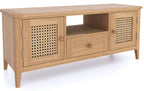 Halmstad Natural Oak Wide TV Unit - Home Furniture Interiors