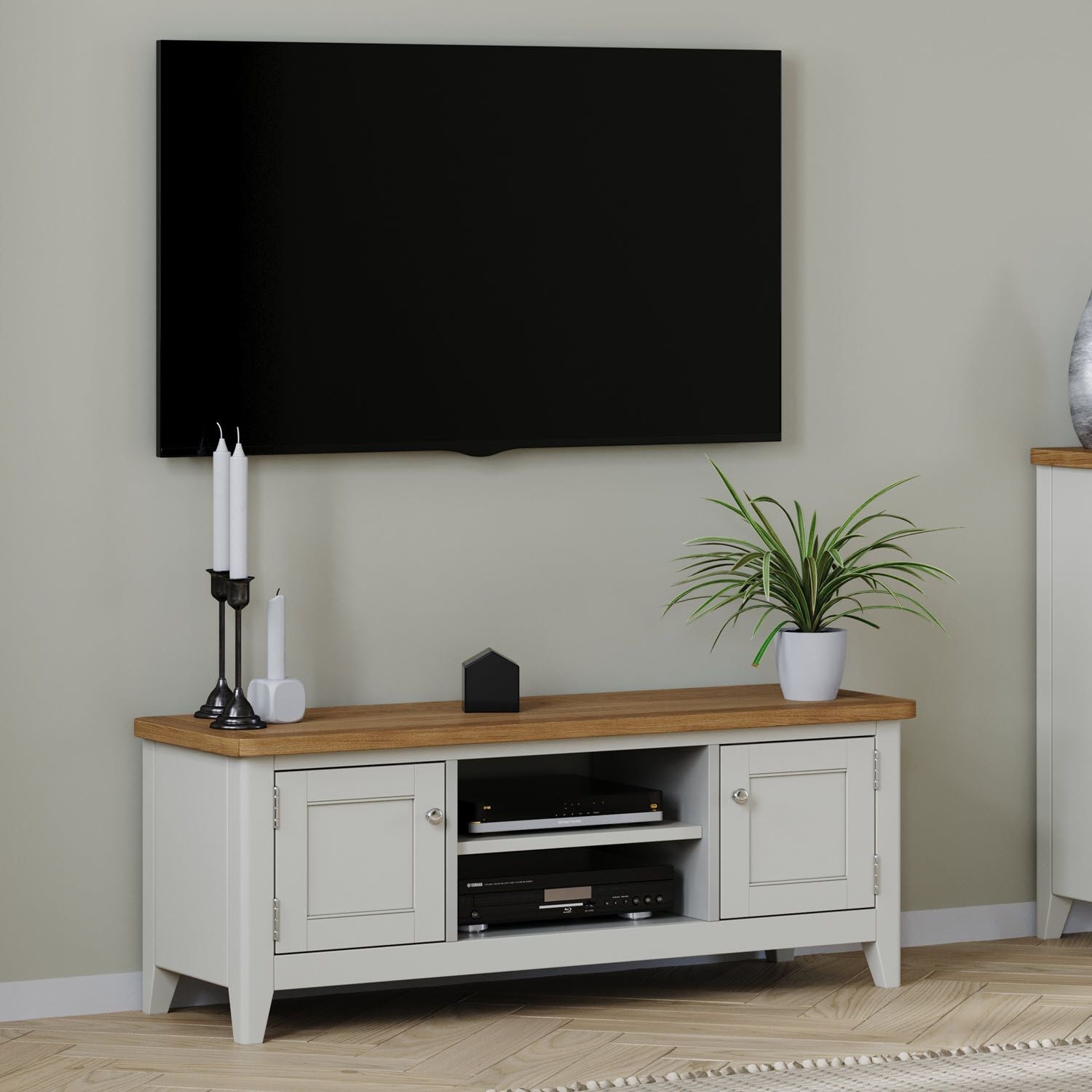 Arlyn Painted Wide TV Cabinet - Home Furniture Interiors
