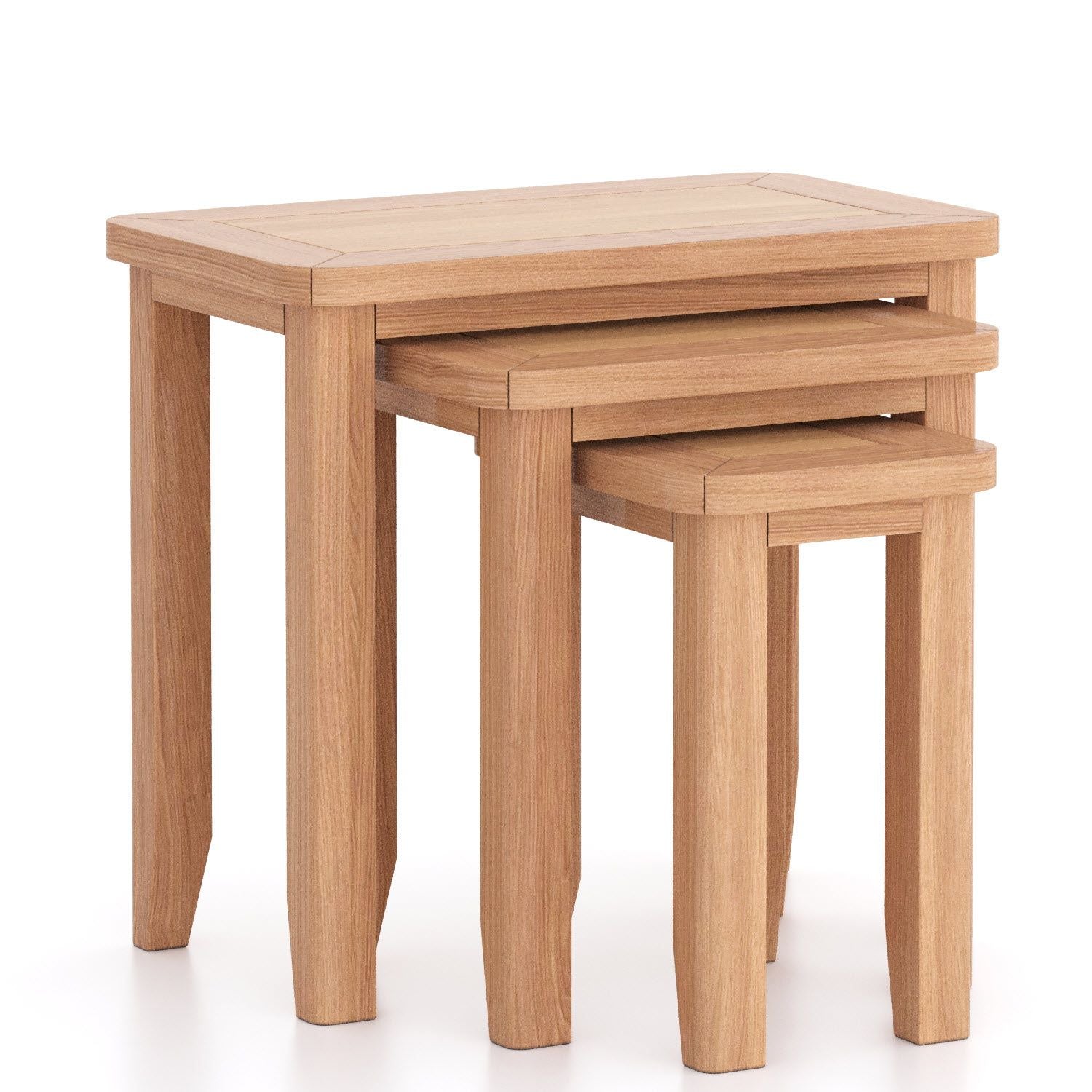 Arlyn Natual Oak Nest of 3 Tables