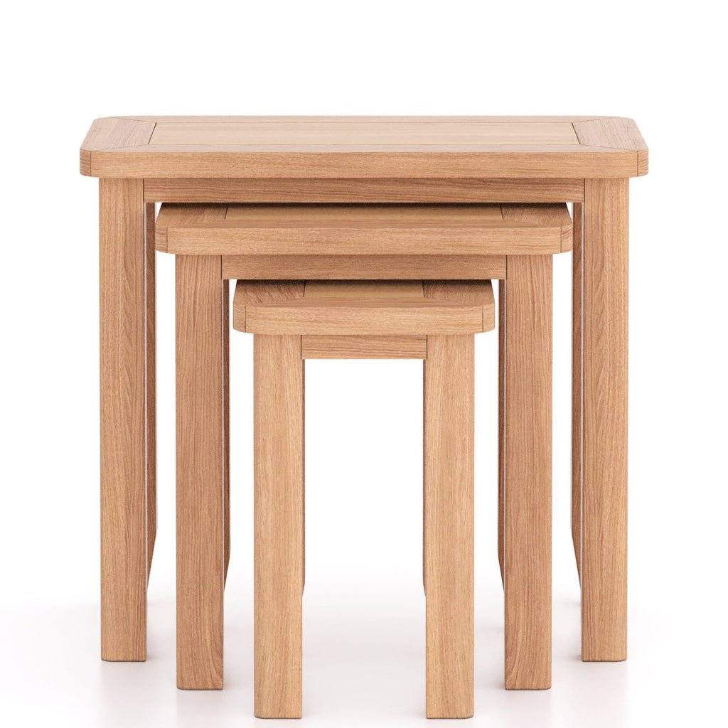 Arlyn Natual Oak Nest of 3 Tables - Home Furniture Interiors