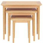 Solid Traditional Oak Nest of 3 Tables - Home Furniture Interiors