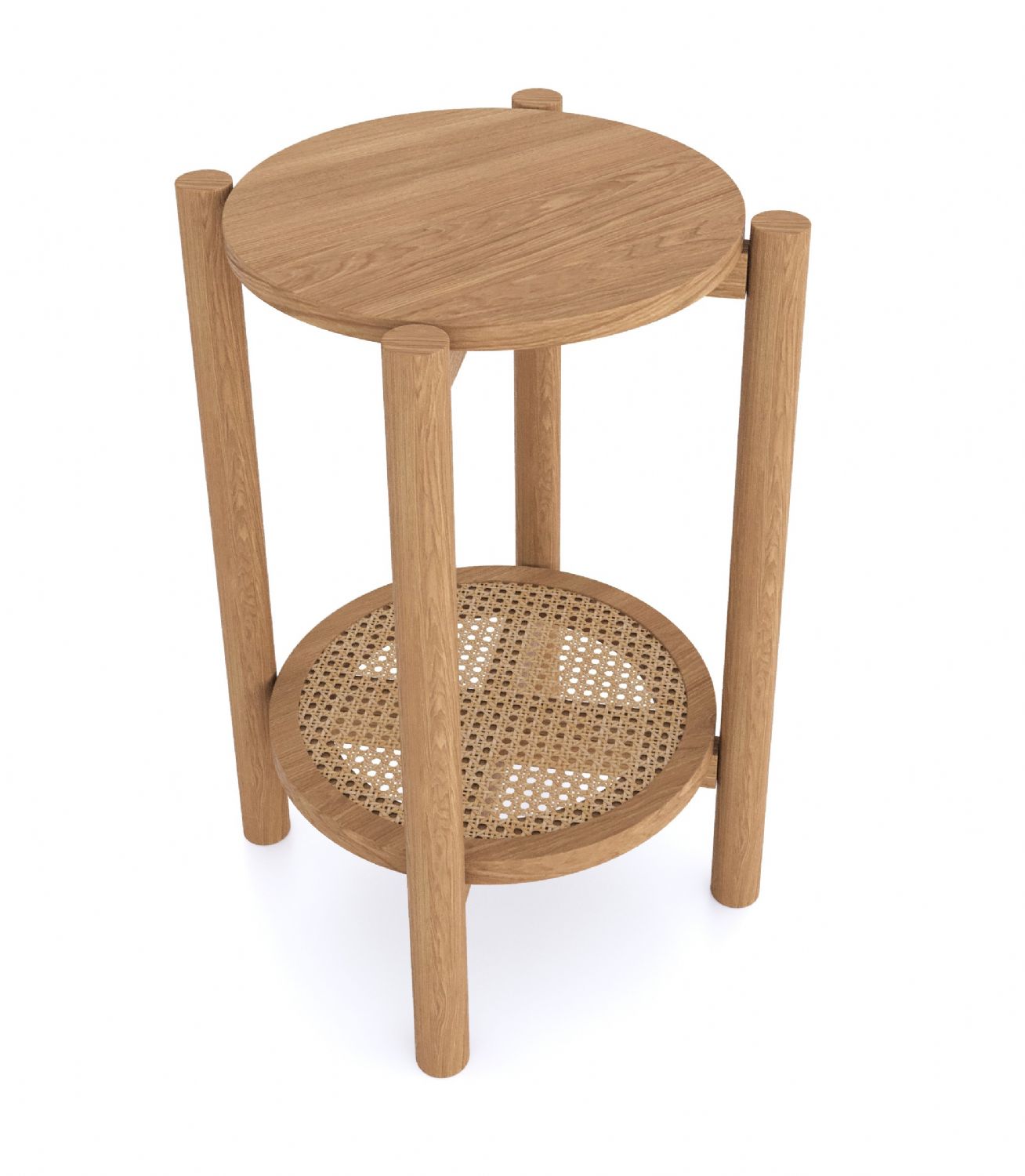 Halmstad Natural Oak Round Side Table - Home Furniture Interiors