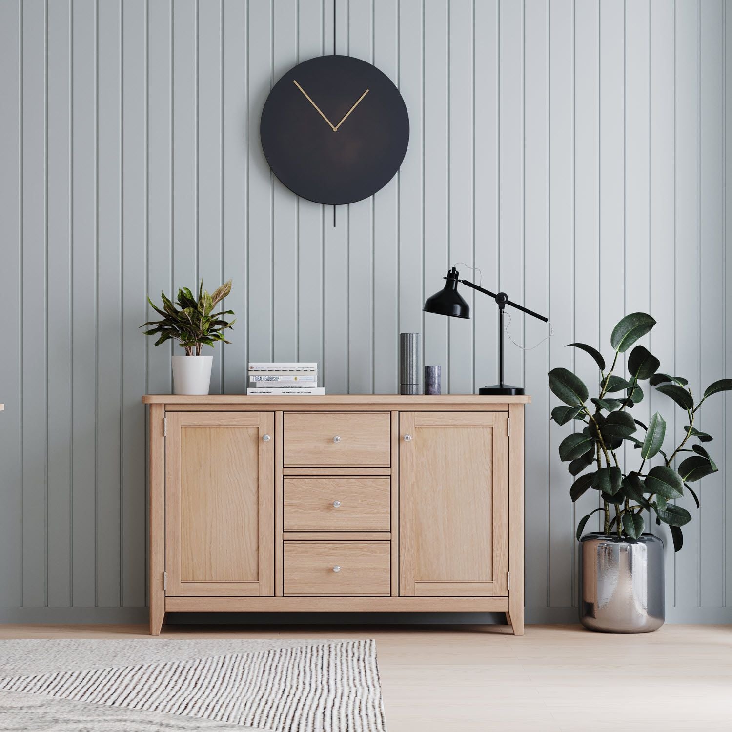 Arlyn Natual Oak 2 Door 3 Drawer Sideboard - Home Furniture Interiors