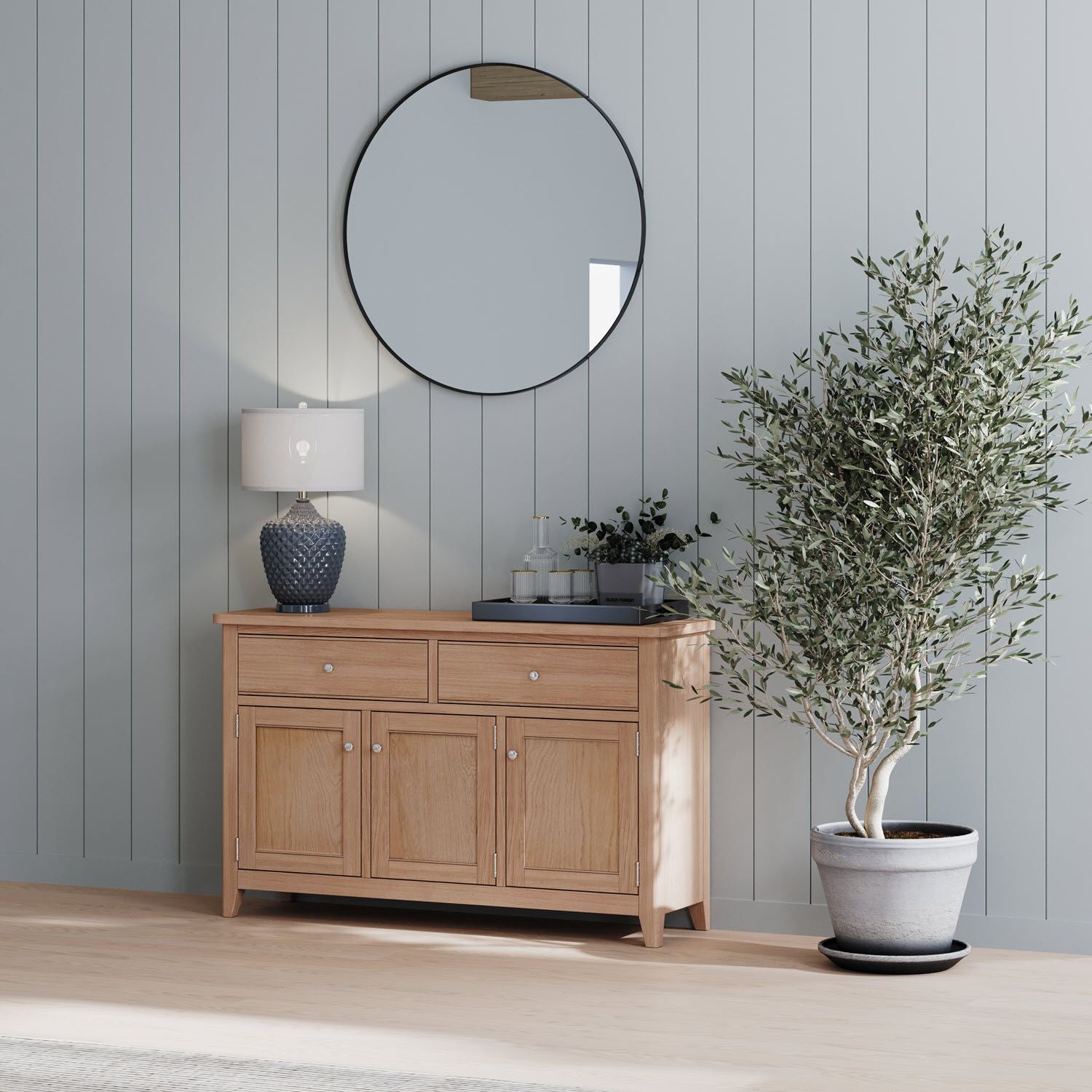 Arlyn Natual Oak Large Sideboard - Home Furniture Interiors
