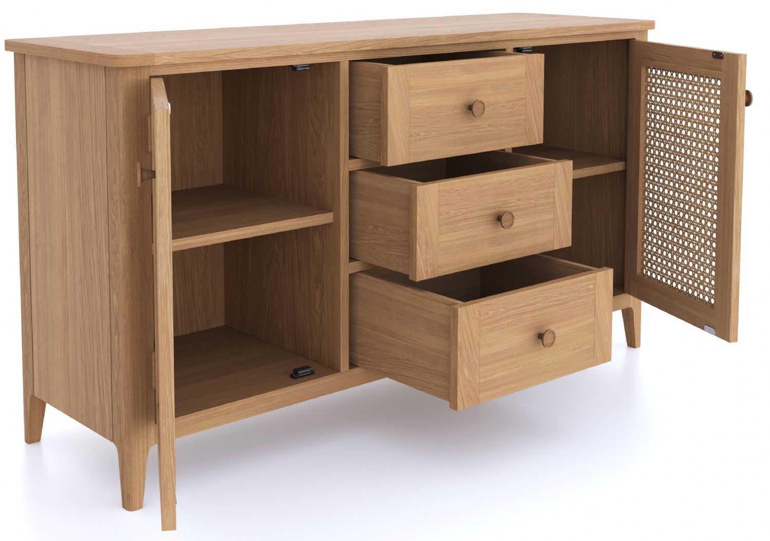 Halmstad Natural Oak Large Sideboard - Home Furniture Interiors