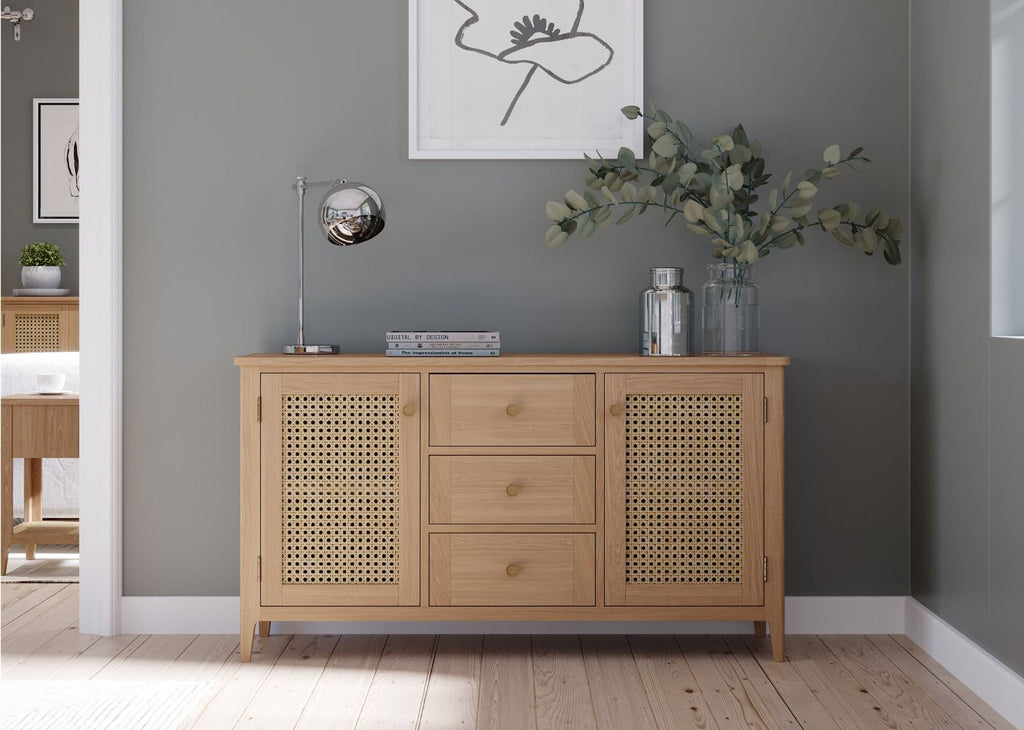 Halmstad Natural Oak Large Sideboard - Home Furniture Interiors