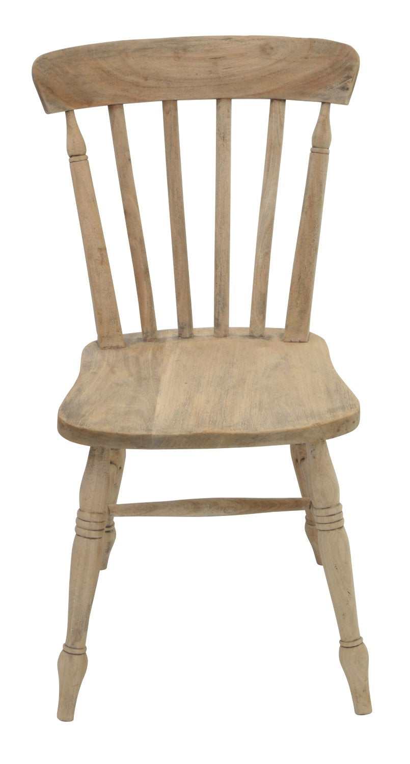 Solid Wood Kitchen Dining Chair with Curved Spindle Back