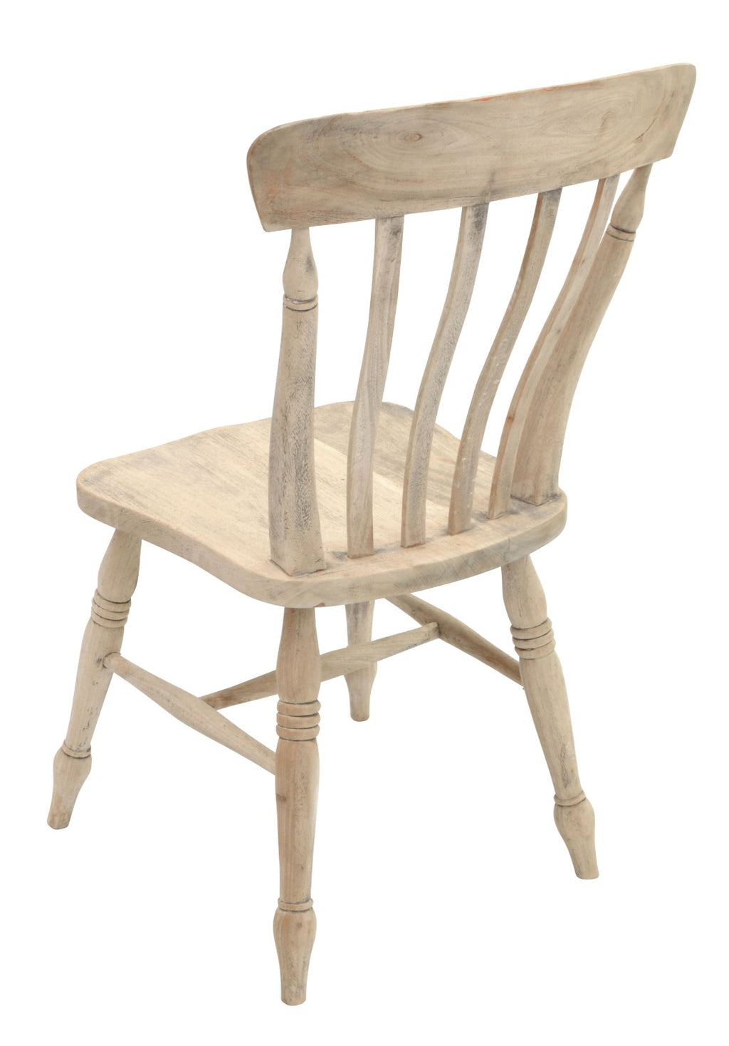 Solid Wood Kitchen Dining Chair with Curved Spindle Back