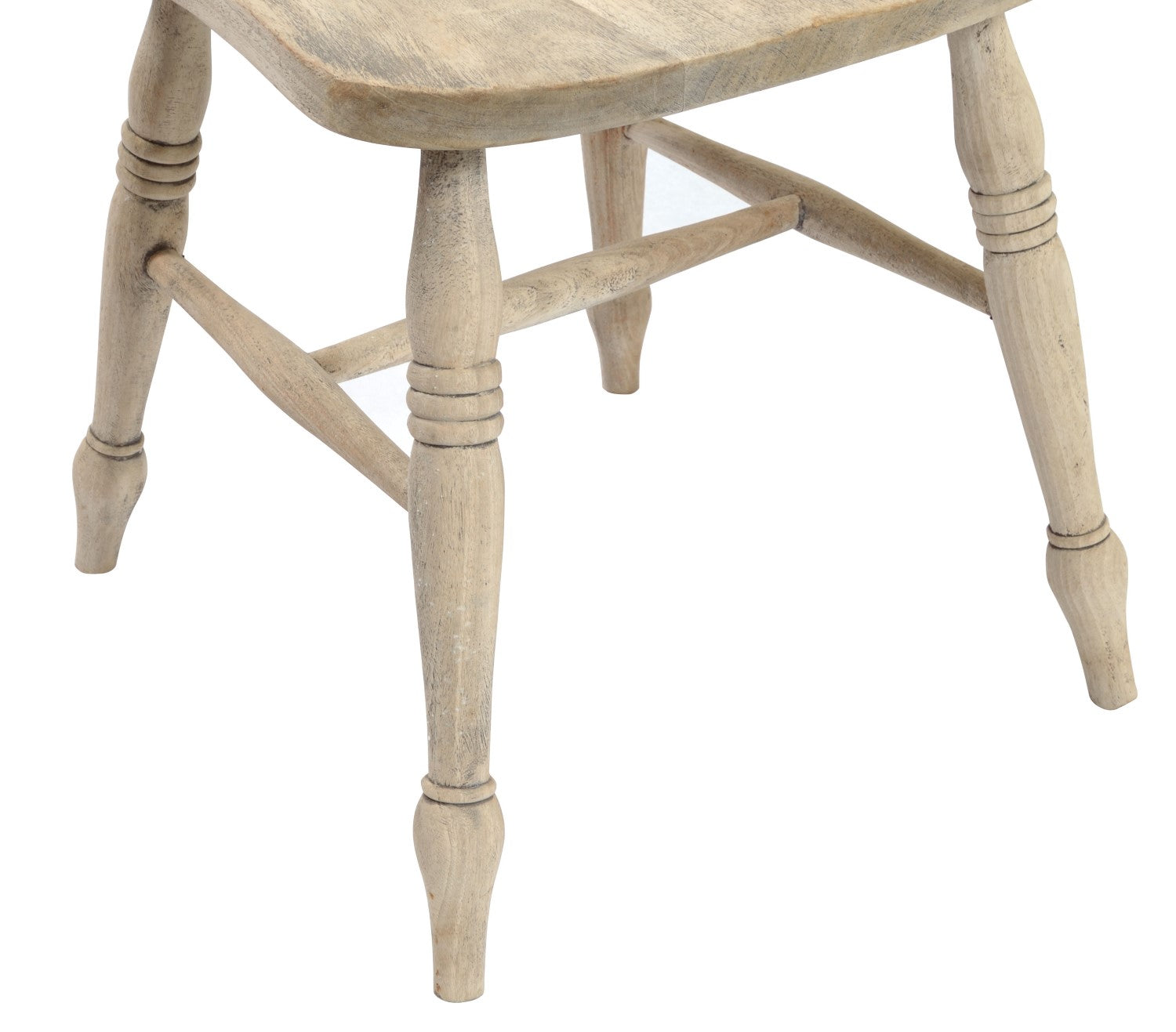 Solid Wood Kitchen Dining Chair with Curved Spindle Back