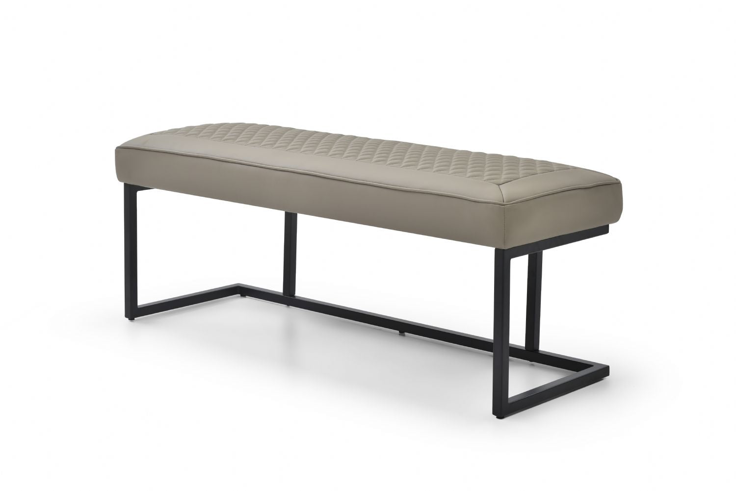 Modern Taupe PU Leather Corner Sofa Dining Set with Black Iron Frame LHF - Home Furniture Interiors