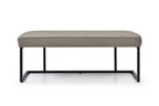 Modern Taupe PU Leather Corner Sofa Dining Set with Black Iron Frame RHF - Home Furniture Interiors