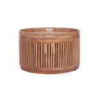 Modern Mango Wood Round Coffee Table with Lift Off Storage Top - Home Furniture Interiors