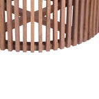 Modern Mango Wood Round Coffee Table with White Marble Top - Home Furniture Interiors