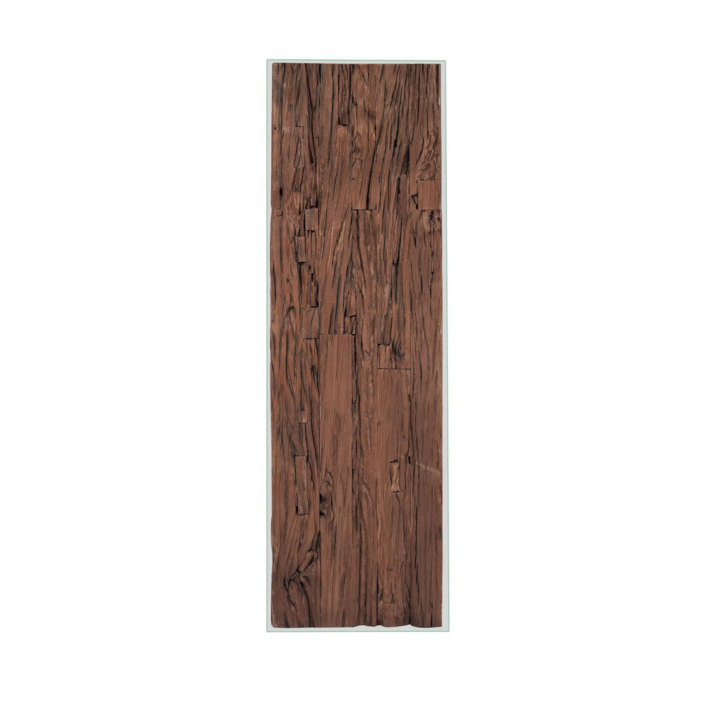 Modern Reclaimed Wood Rectangular Console Table with Polished Steel Legs - Home Furniture Interiors
