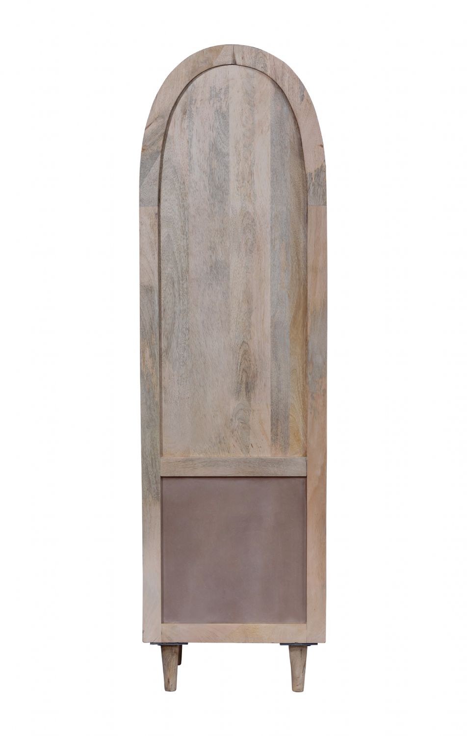 Modern Whitewashed Mango Wood 1 Door 3 Drawer Cabinet with Arched Frame - Home Furniture Interiors