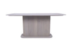 Modern White Marble Top Rectangular Mango Wood 6 Seater Dining Table - Home Furniture Interiors