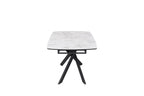 Modern White Ceramic Top Rectangular Extending 6 to 8 Seater Dining Table - Home Furniture Interiors