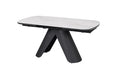 Modern White Ceramic Rectangular Extending 8 Seater Dining Table