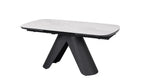 Modern White Ceramic Rectangular Extending 8 Seater Dining Table