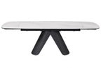 Modern White Ceramic Rectangular Extending 8 Seater Dining Table - Home Furniture Interiors
