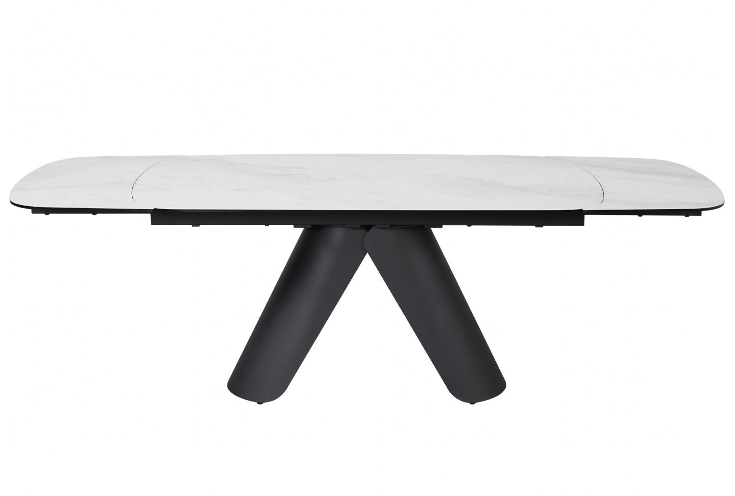 Modern White Ceramic Rectangular Extending 8 Seater Dining Table - Home Furniture Interiors