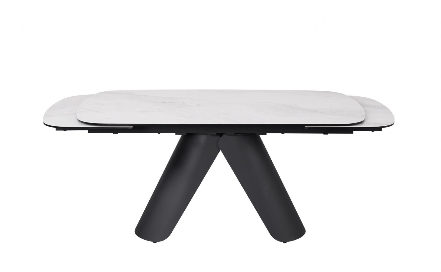 Modern White Ceramic Rectangular Extending 8 Seater Dining Table - Home Furniture Interiors