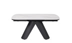Modern White Ceramic Rectangular Extending 8 Seater Dining Table - Home Furniture Interiors