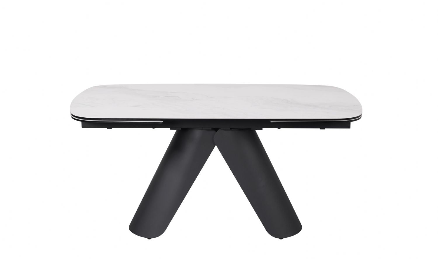 Modern White Ceramic Rectangular Extending 8 Seater Dining Table - Home Furniture Interiors