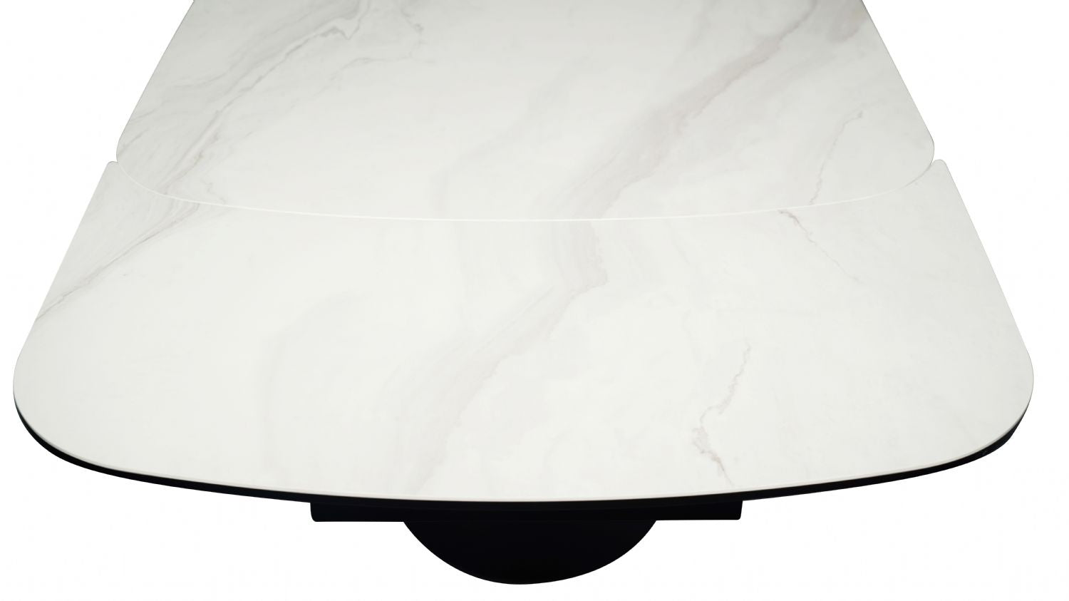 Modern White Ceramic Rectangular Extending 8 Seater Dining Table - Home Furniture Interiors