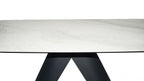 Modern White Ceramic Rectangular Extending 8 Seater Dining Table - Home Furniture Interiors
