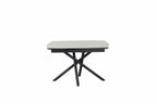 Modern Sleek Ceramic Top Large Extending 8 Seater Dining Table with Black Base - Home Furniture Interiors