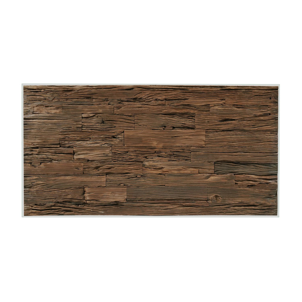 Industrial Style Solid Reclaimed Sleeper Wood Rectangular 6 Seater Dining Table - Home Furniture Interiors