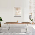 Industrial Solid Reclaimed Sleeper Wood Rectangular 8 Seater Dining Table