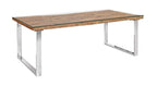 Industrial Solid Reclaimed Sleeper Wood Rectangular 8 Seater Dining Table - Home Furniture Interiors