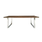 Industrial Solid Reclaimed Sleeper Wood Rectangular 8 Seater Dining Table - Home Furniture Interiors