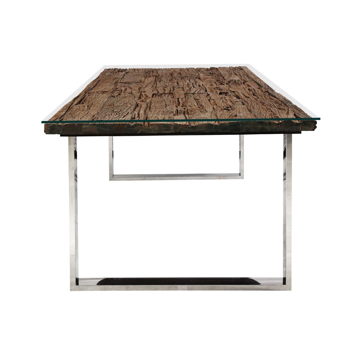 Industrial Solid Reclaimed Sleeper Wood Rectangular 8 Seater Dining Table - Home Furniture Interiors