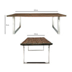 Industrial Solid Reclaimed Sleeper Wood Rectangular 8 Seater Dining Table - Home Furniture Interiors