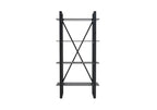 Industrial Black Iron Bookshelf with 4 Ceramic Shelves - Home Furniture Interiors