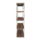 Industrial Solid Reclaimed Sleeper Wood Shelving Unit with Metal Frame - Home Furniture Interiors