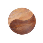 Modern Two Tone Mango Wood Curved Side Table Set - Home Furniture Interiors