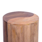 Modern Two Tone Mango Wood Curved Side Table Set - Home Furniture Interiors