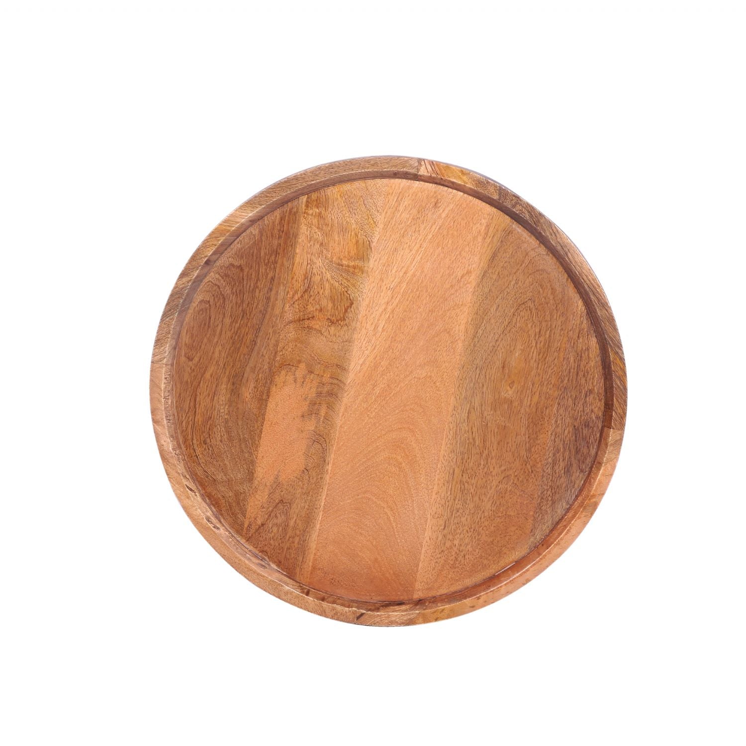 Natural Mango Wood Round Side Table with Hand Wrapped Rope Base - Home Furniture Interiors