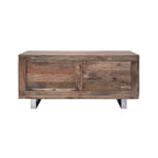 Industrial Reclaimed Wood 2 Door 3 Drawer Sideboard with Stainless Steel Legs - Home Furniture Interiors