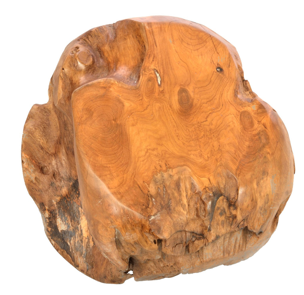 Antique Natural Teak Root Ball Stool 40cm Wide