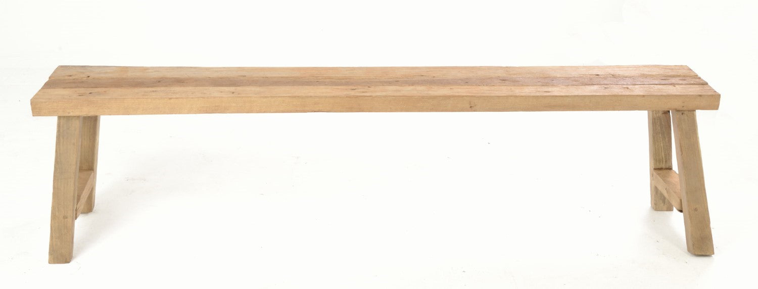 Extra Large Long Rustic Wooden Dining Bench 180cm Wide