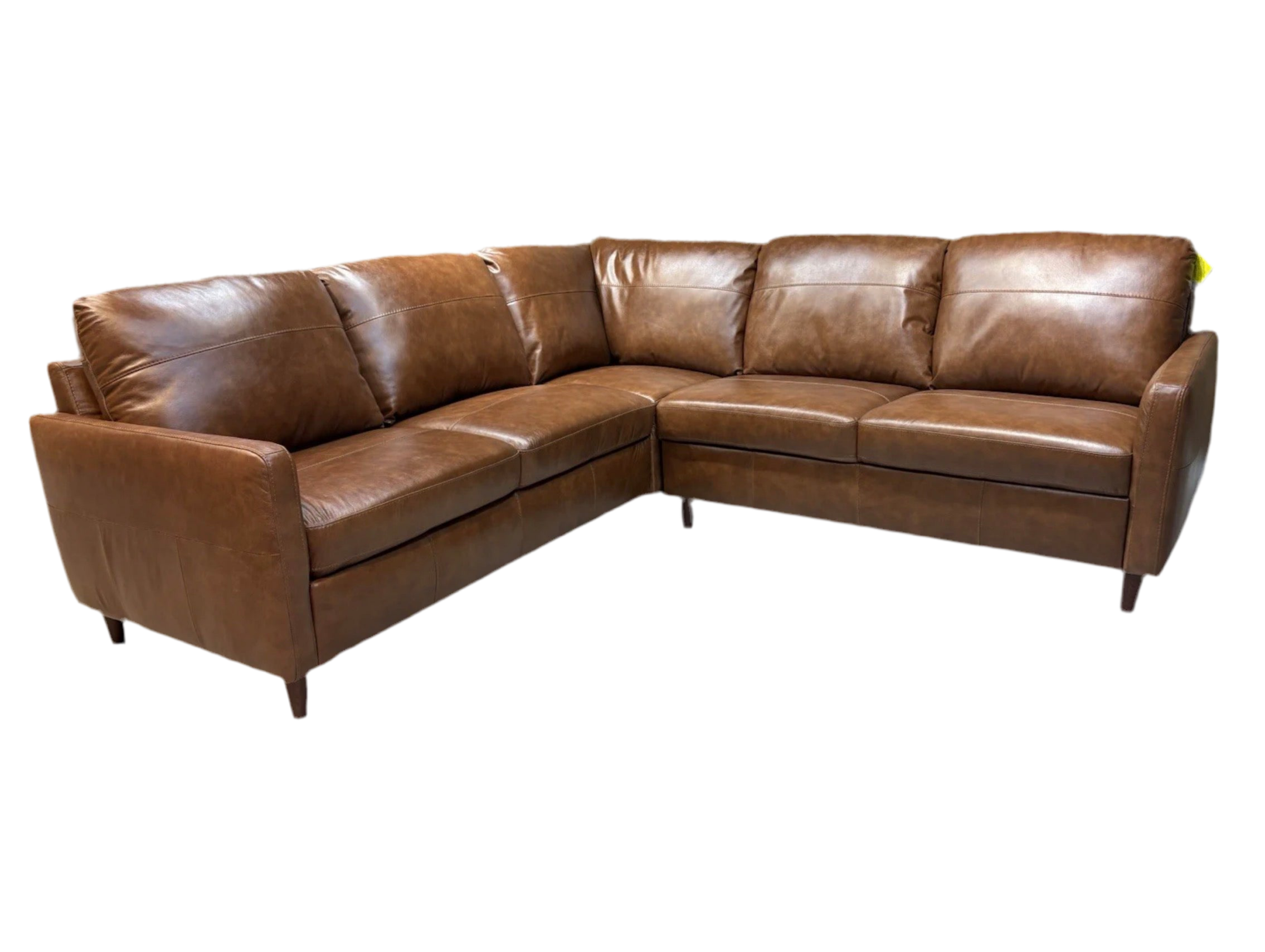 John Lewis BAILEY Style Leather 2 Corner 2 Sofa, Tan - Home Furniture Interiors